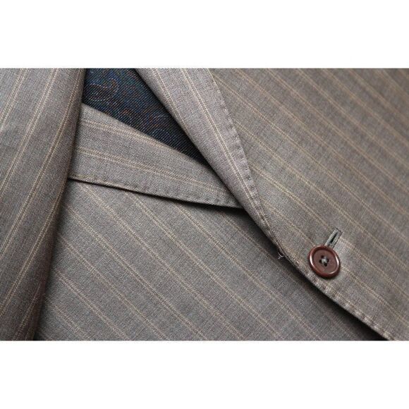 42R JOS A BANK Men's Wool Blazer Sport Coat Jacket Brown Striped C110934 - Picture 1 of 16